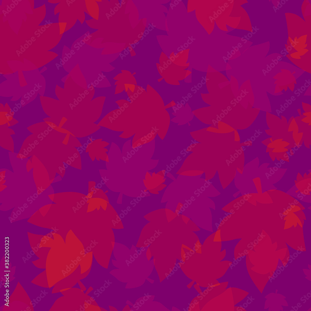 Autumn Leaves Pattern. Seamless Fall Season Background. Leaf Drawn Texture Design Vector. Autumn Leaves Pattern. Seamless Fall Season Background. Leaf Drawn Texture Design Vector.