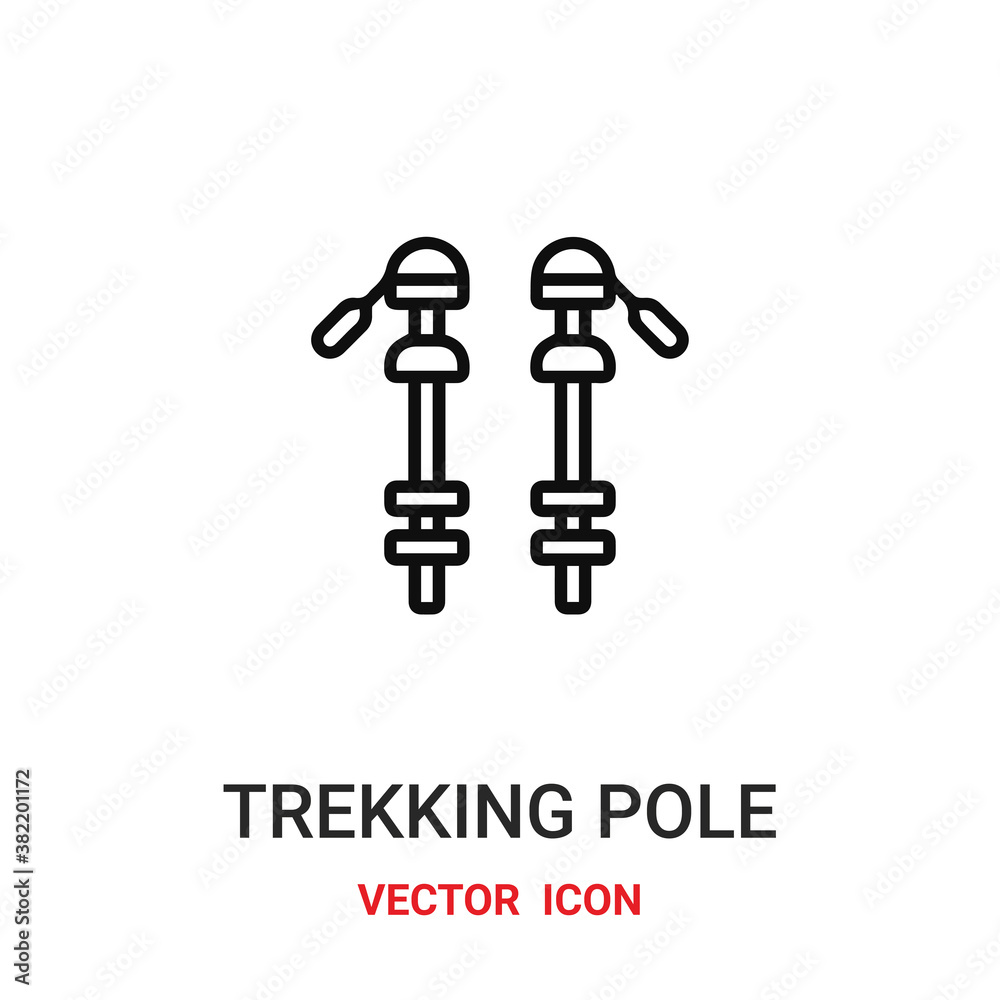 trekking pole icon vector symbol. trekking pole symbol icon vector for your design. Modern outline icon for your website and mobile app design. trekking pole icon vector symbol. trekking pole symbol icon vector for your design. Modern outline icon for your website and mobile app design.