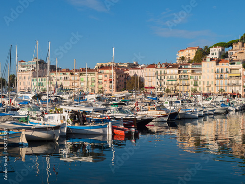 Vieux Port de Cannes - Old Port in Cannes, French Riviera, Cote d'Azur, southern France photo