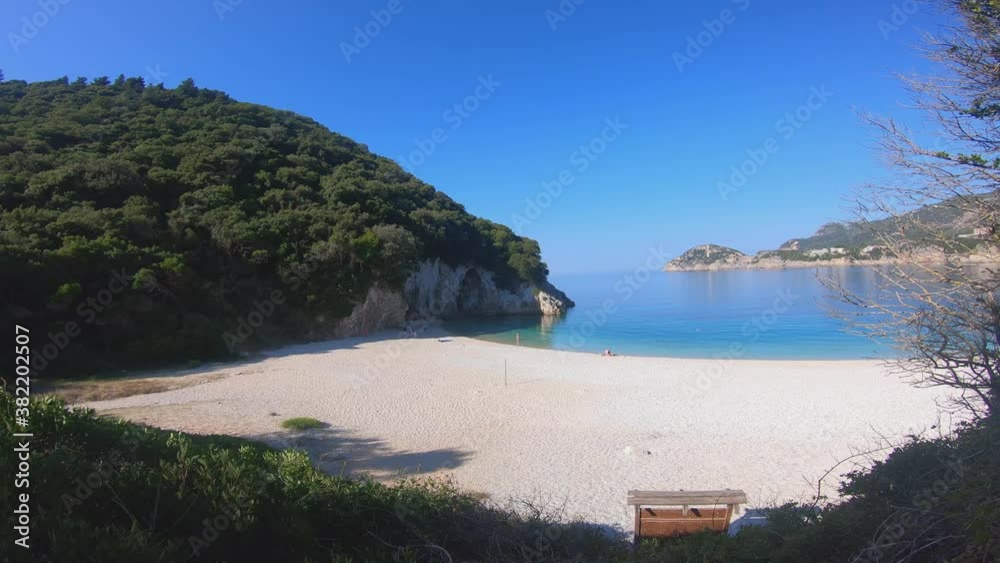 Hidden empty beach, Rovinja Corfu, Greece Hidden empty beach, Rovinja Corfu, Greece