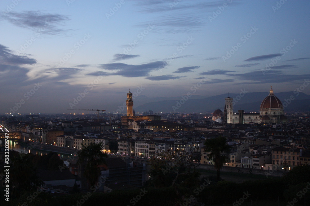 Panorama - Florenz am Abend 
