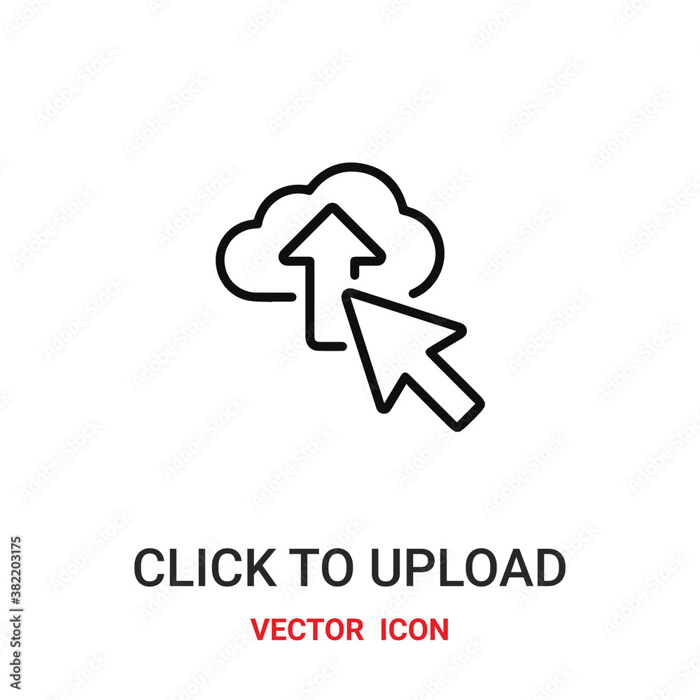 click to upload icon vector symbol. click to upload symbol icon vector for your design. Modern outline icon for your website and mobile app design. click to upload icon vector symbol. click to upload symbol icon vector for your design. Modern outline icon for your website and mobile app design.