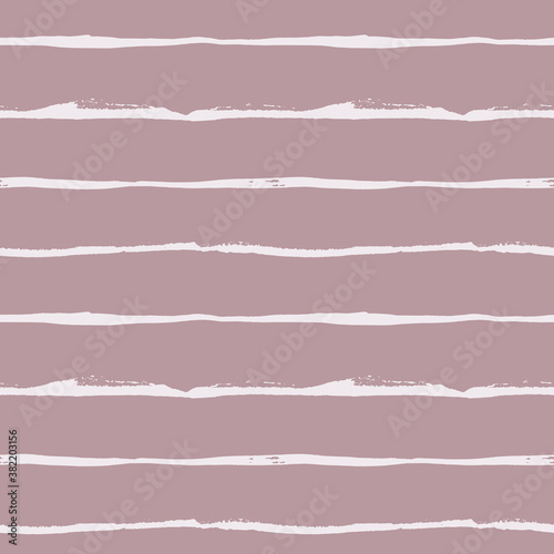 Pastel handrawn lines on violet background. Seamless pattern of brush strokes. Paint brushes. Art background of stripes. Striped wallpaper