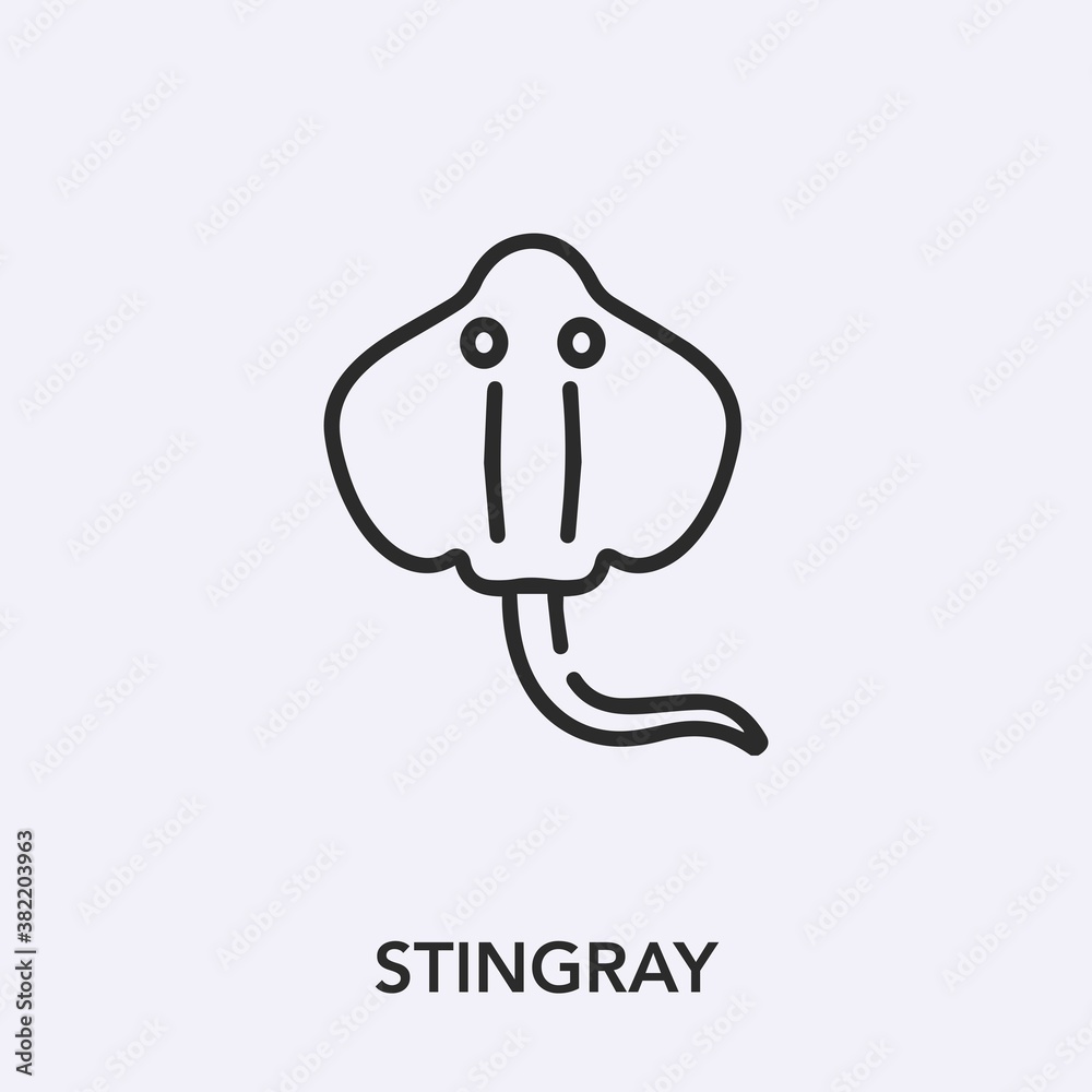 stingray icon vector sign symbol