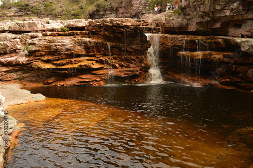 The caves and waterfalls of the Chapada Diamantina National Park in Bahia, Brazil photo