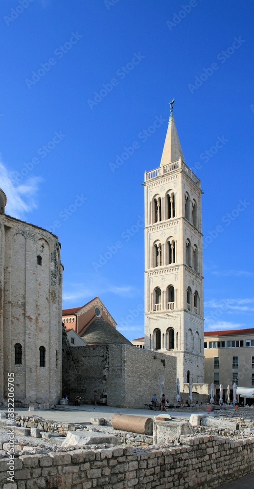 church and tower in Zadar, Croatia