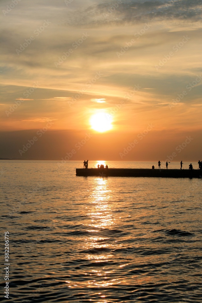 lovely sundown in Zadar, Croatia