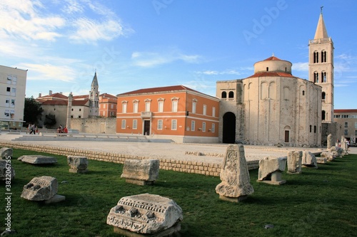 the main square in Zadar, Croatia