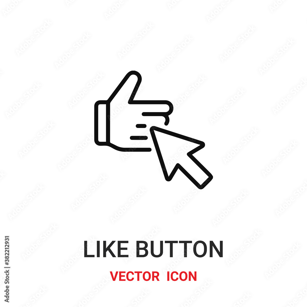 like button icon vector symbol. like button symbol icon vector for your design. Modern outline icon for your website and mobile app design. like button icon vector symbol. like button symbol icon vector for your design. Modern outline icon for your website and mobile app design.