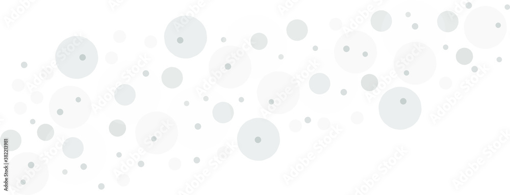 Gray vector background with a pattern of circles with different diameters. Textured template for a web splash in a modern style.