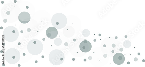 Gray vector background with a pattern of circles with different diameters. Textured template for a web splash in a modern style.