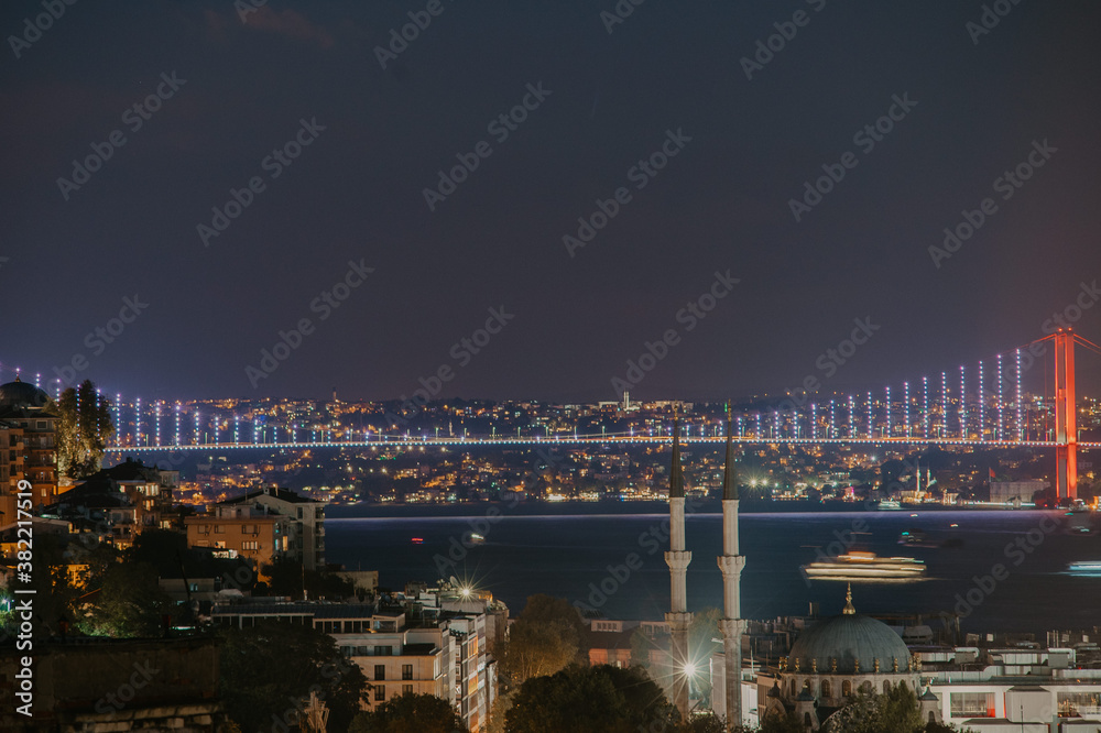 beautiful and modern Istanbul at night. A fusion of Asian and European culture in one city.
history and modernization in one place.