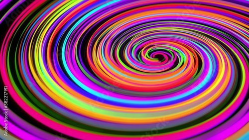 3d rendering stylish creative abstract background. colored lines swirling in spiral. Motion design bg of particles shaping lines  helix and abstract structures. 3d render