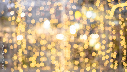 Abstract blured image and golden bokeh  for background