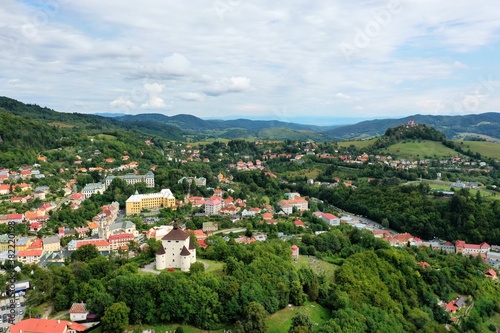 Aerial view of the town of Banska Stiavnica in Slovakia © Peter