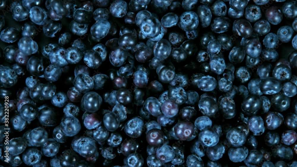 Super Slow Motion Shot of Falling Blueberries at 1000fps. Super Slow Motion Shot of Falling Blueberries at 1000fps.