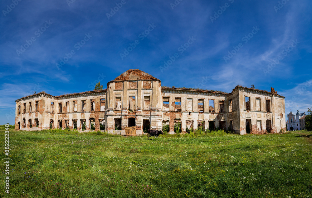 An old abandoned palace house in Izyaslav. Ukraine