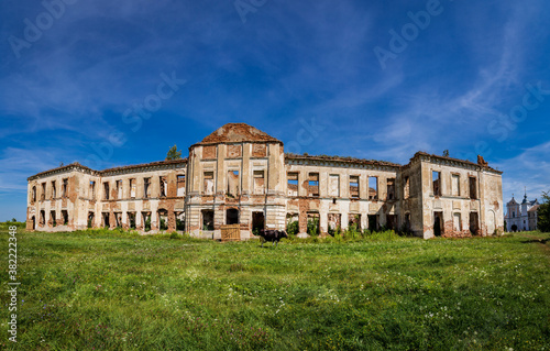 An old abandoned palace house in Izyaslav. Ukraine