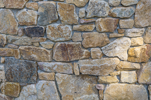 Close up of a natural stone wall