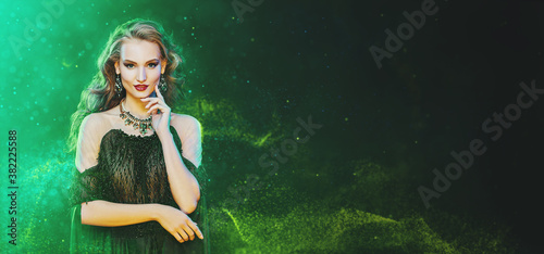 Canvas Print fairytale beautiful witch