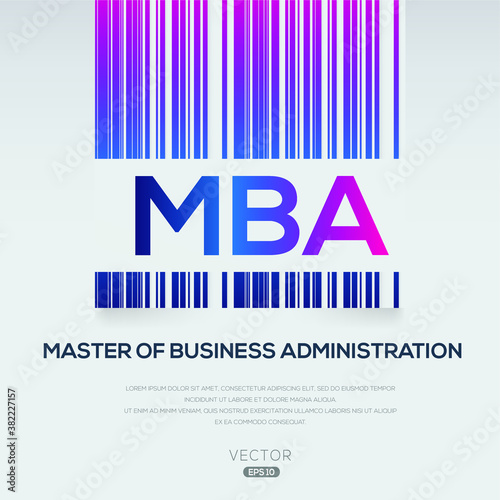 MBA mean (Master of Business Administration),Vector illustration.