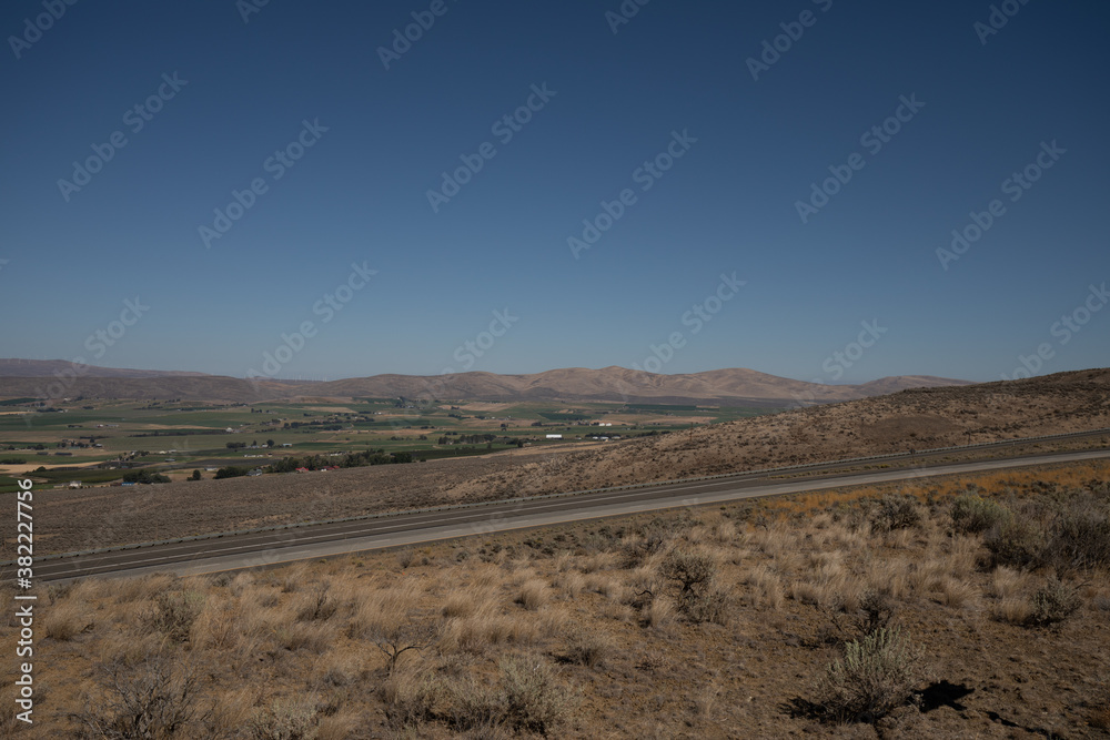 Prairie and stark desert landscape in Washington state