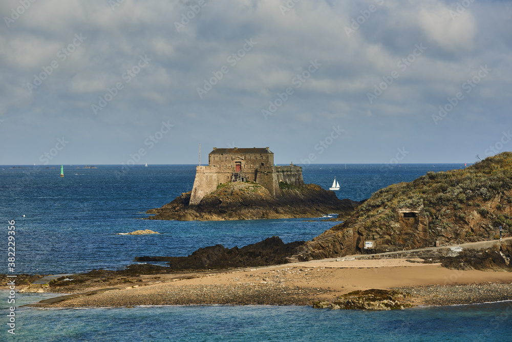 Grand Be and Petit Be islands in Saint Malo, Brittany, France