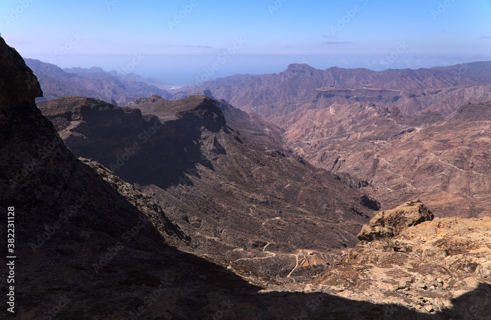 Gran Canaria, landscape of the central part of the island, Las Cumbres, ie The Summits, October 

