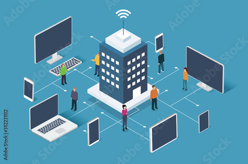 People connecting online