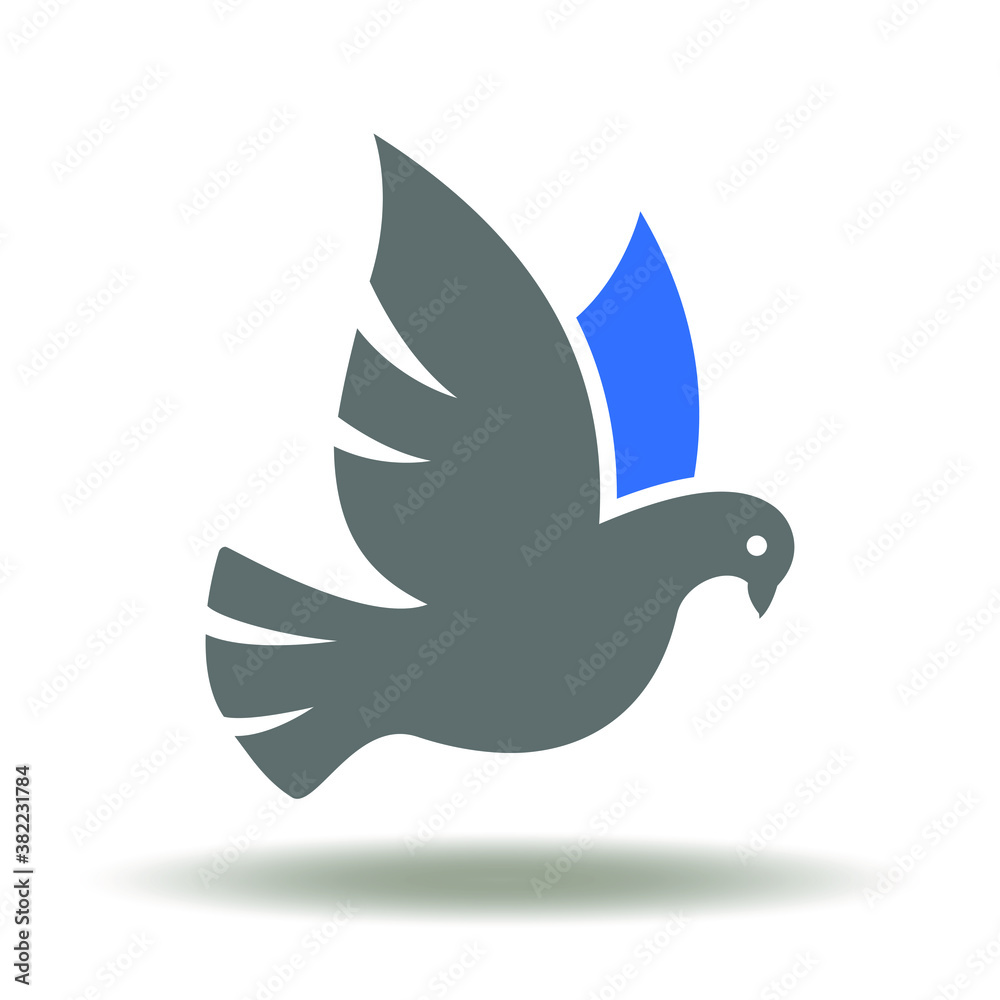 Dove bird icon vector. Freedom Symbol. Peace Sign. Dove bird icon vector. Freedom Symbol. Peace Sign.