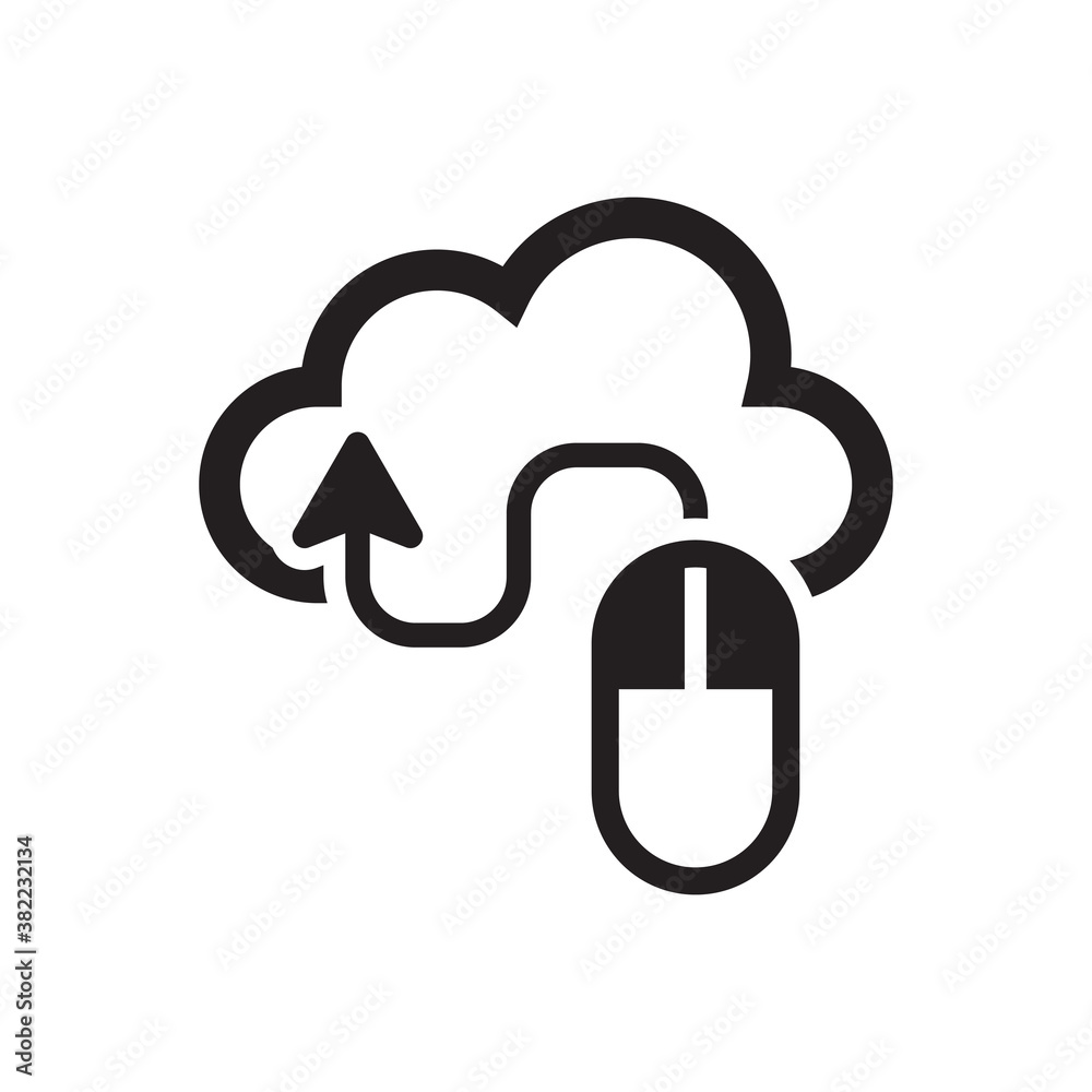 Click mouse cloud internet browsing icon sign symbol Click mouse cloud internet browsing icon sign symbol
