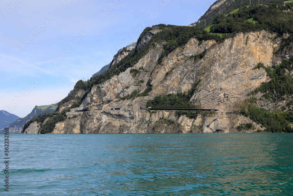 Rocky hill on Lake Lucerne