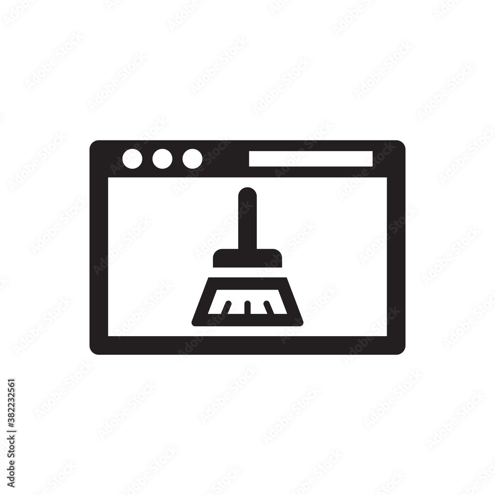 Browser history clean icon - cleaning web page icon