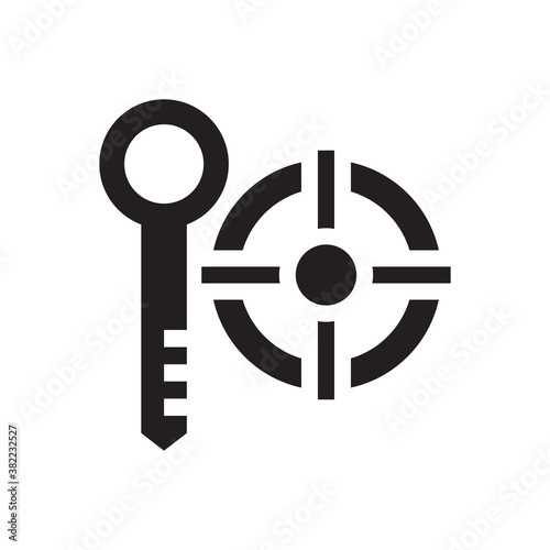 Keyword target icon - targeting sign symbol