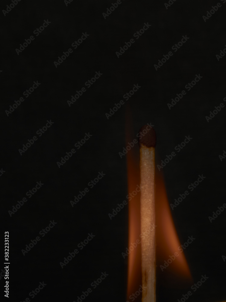 Super closeup of the flame from a freshly ignited match Super closeup of the flame from a freshly ignited match
