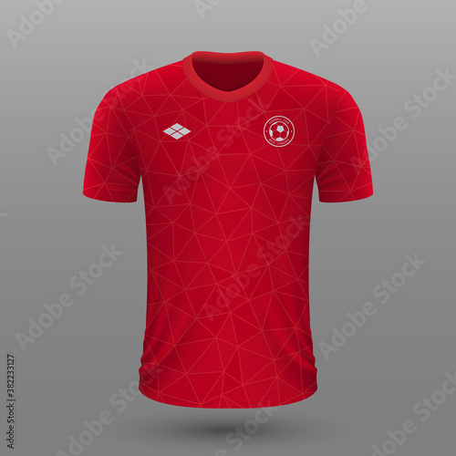Realistic soccer shirt ,Canada  home jersey template for football kit. © magr80