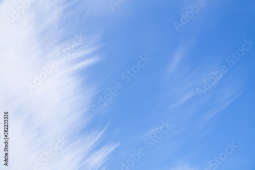 blue sky with white Cirrus clouds, background