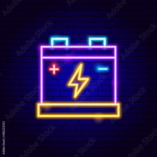 Accumulator Battery Neon Sign