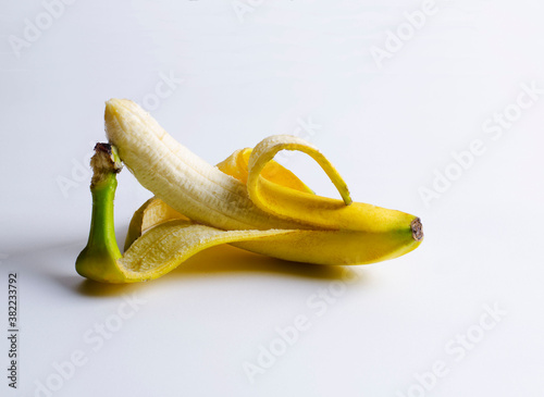 Sexy banana resting in a funny position, advetisement, humor