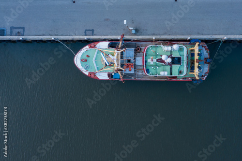 Fishing Trawler tied in the port - fish industry vessel © Daniel Beckemeier