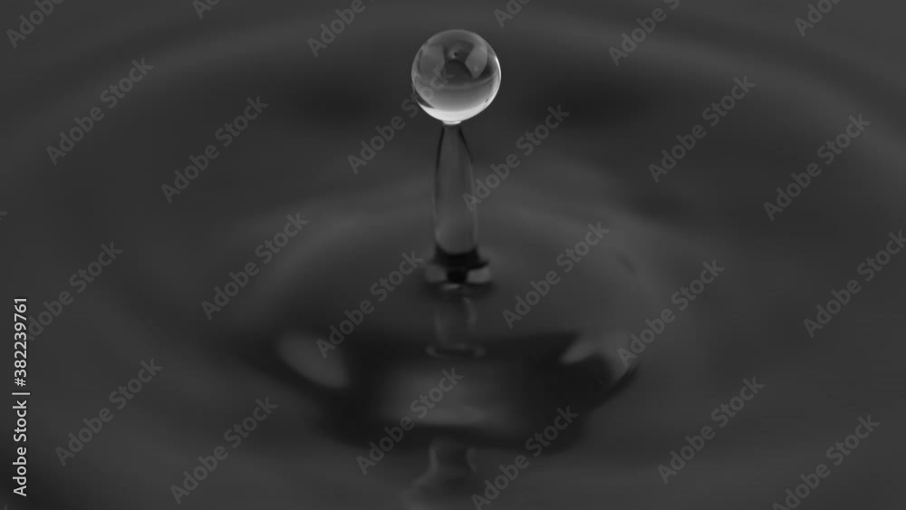 Super Slow Motion Shot of Water Drop on Black Background at 1000 fps. Super Slow Motion Shot of Water Drop on Black Background at 1000 fps.