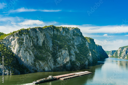 Ship at Danube gorge in Djerdap on the Serbian-Romanian border © BGStock72
