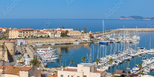 View of marina, Alghero, Sardinia photo