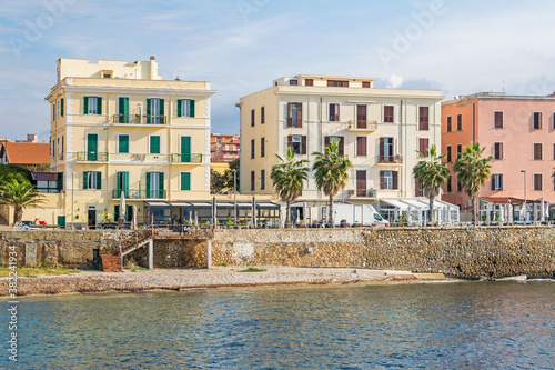 Thaon de Revel waterside promenade and Pirgo beach of Civitavecchia, Italy