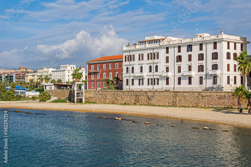 Thaon de Revel waterside promenade and Pirgo beach of Civitavecchia, Italy