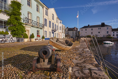 Bayards Cove, the oldest part of the historic harbour of Dartmouth, at the mouth of the River Dart, on Devon's south coast, Dartmouth, Devon, England, United Kingdom