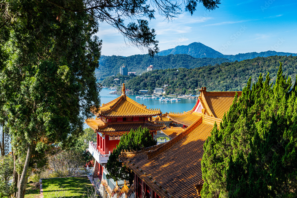 Wenwu temple, Sun Moon Lake, National Scenic Area, Nantou county, Taiwan Wenwu temple, Sun Moon Lake, National Scenic Area, Nantou county, Taiwan