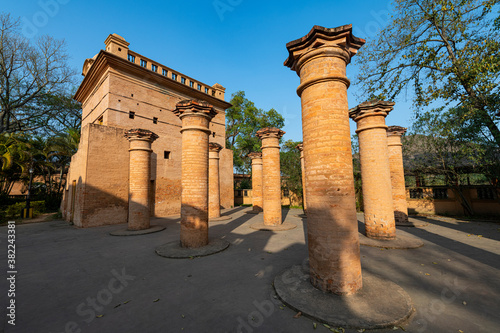 Sentinel fort in the Kangla Palace, Imphal, Manipur, India photo