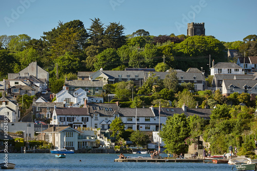 A quintessential Devon riverside village of Newton Ferrers, on the River Yealm, near Plymouth, on Devon's south coast, Devon, England, United Kingdom photo