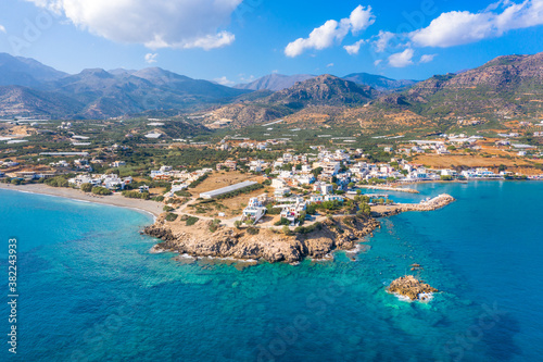 Harbour in Makri Gialos village in southern Crete, Greece. photo